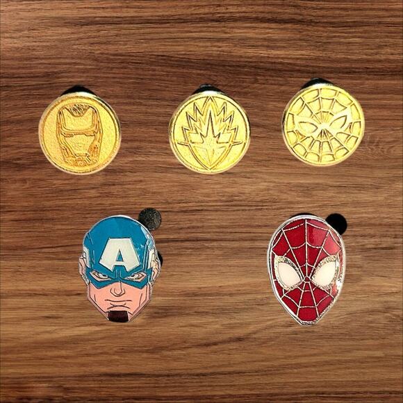 5 Marvel Disney Parks Trading Pins, Plus 2 Bonus Pins - Picture 1 of 2
